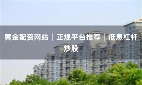 黄金配资网站│正规平台推荐│低息杠杆炒股